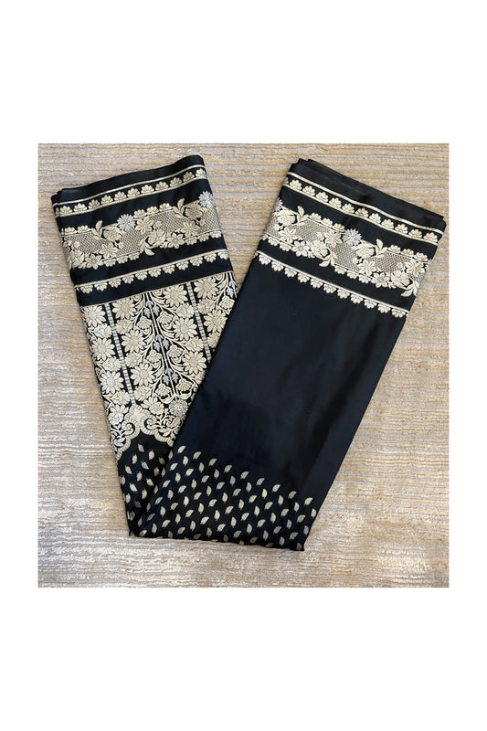 Southloom Banarasi Silk Saree with Woven Work in Black