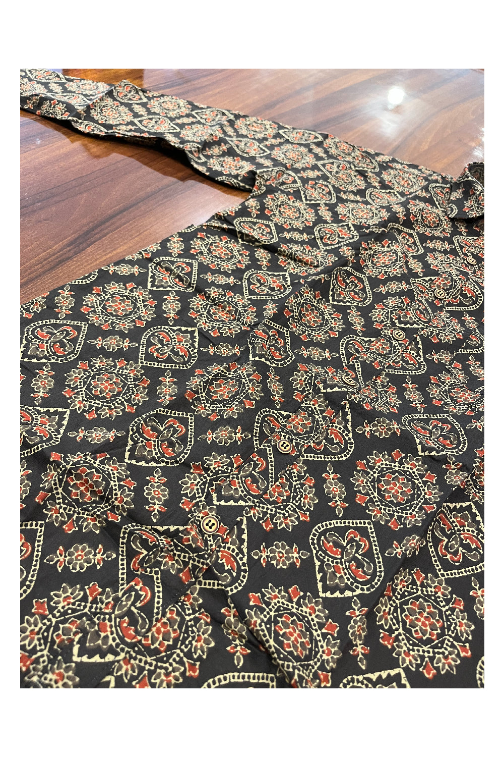 Southloom Jaipur Pure Cotton Block Printed Shirt for Men (Medium)