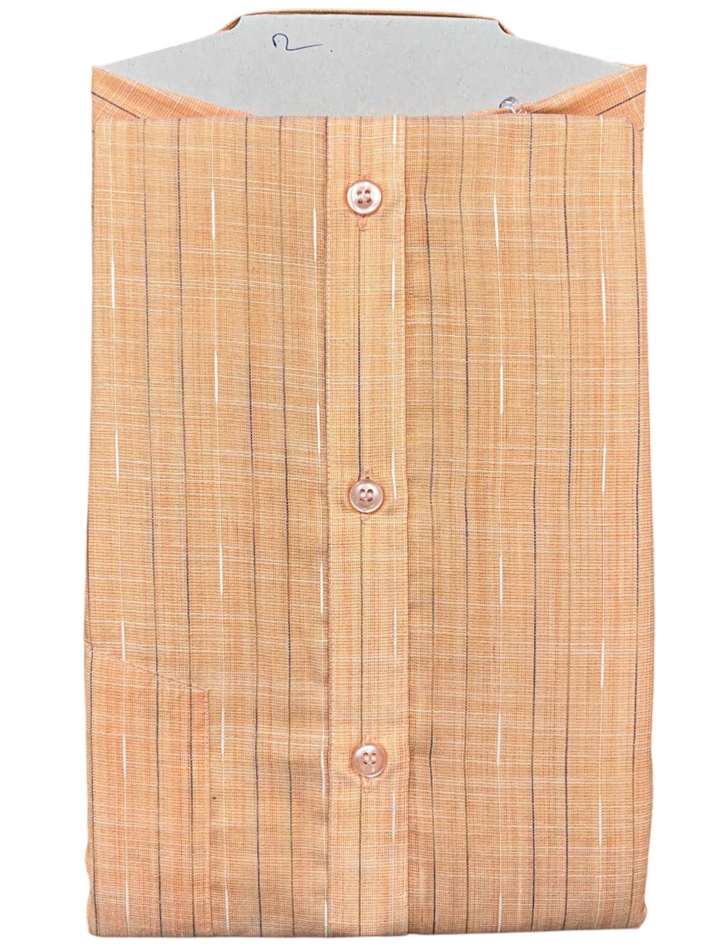 Southloom Pure Cotton Peach Lines Shirt(44 FS)