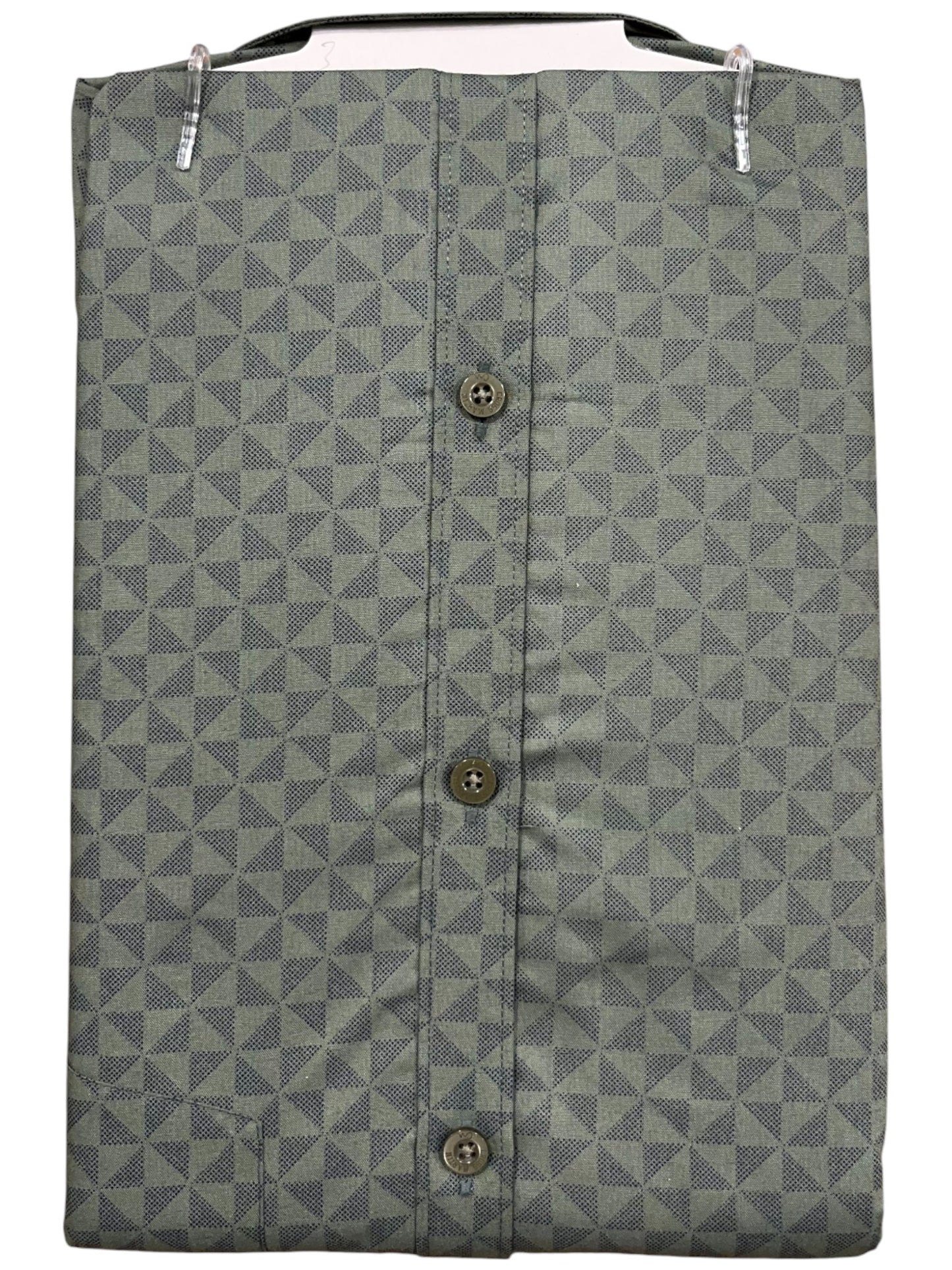 Southloom Pure Cotton Green Printed Shirt (44 HS)