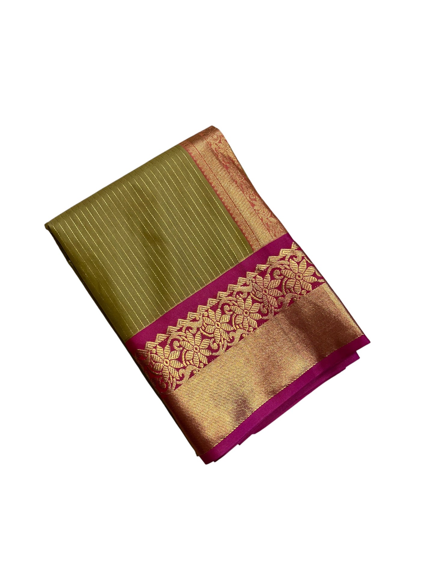 Southloom Banarasi Semi Silk Saree with Woven Work on Body (Green)