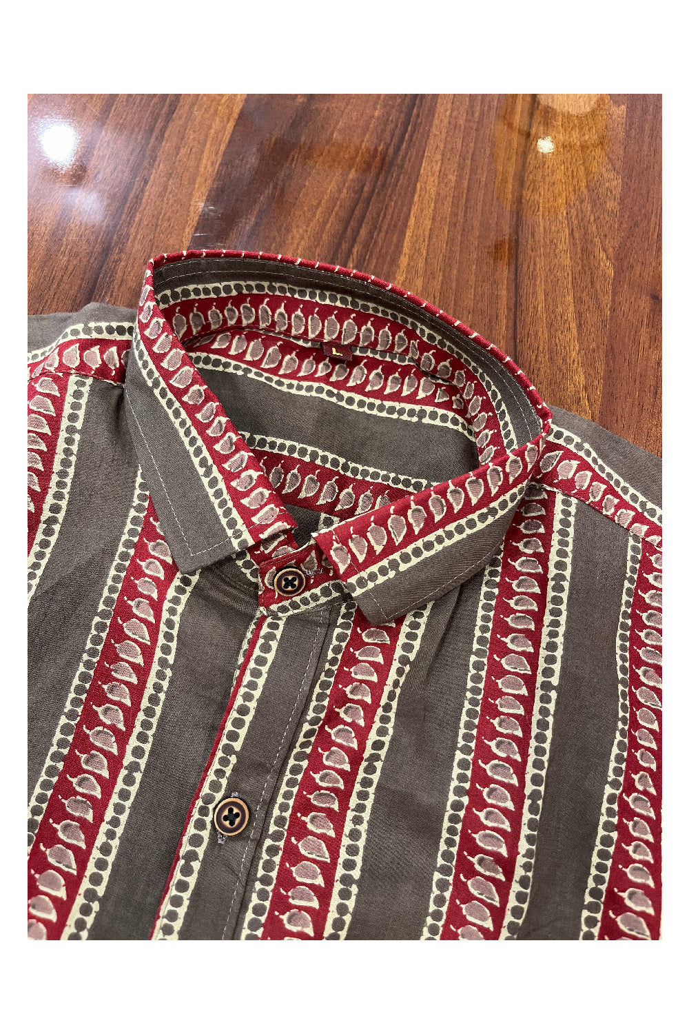 Southloom Jaipur Pure Cotton Printed Shirt For Men (Large)