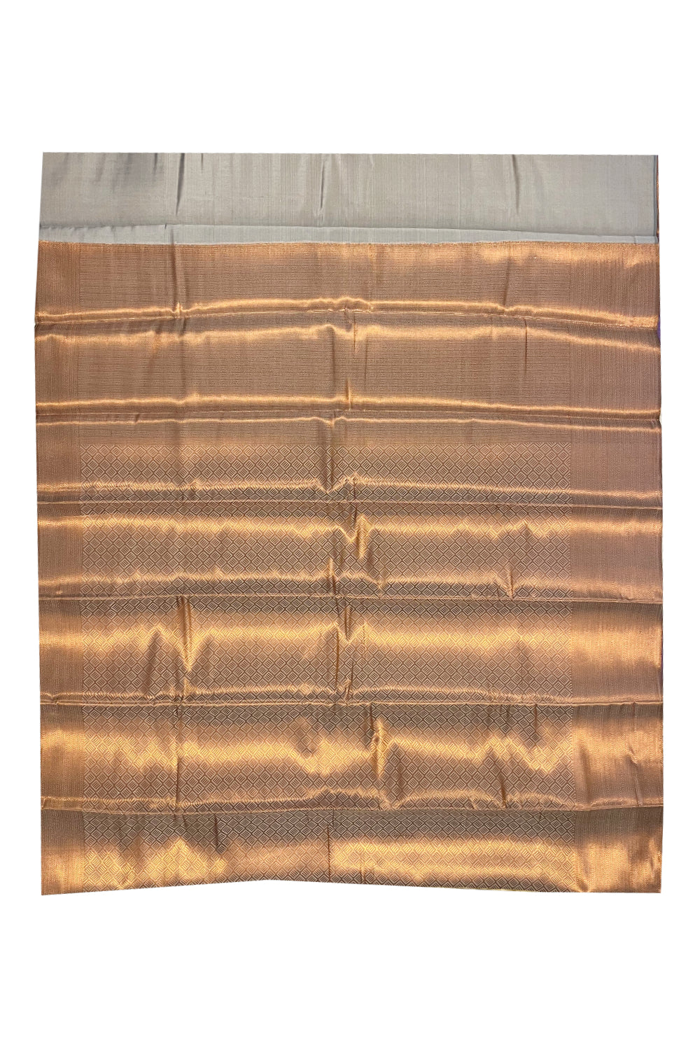 Southloom Premium Semi Silk Zari Work Brocade Saree in Bridal Grey with Matching Pallu