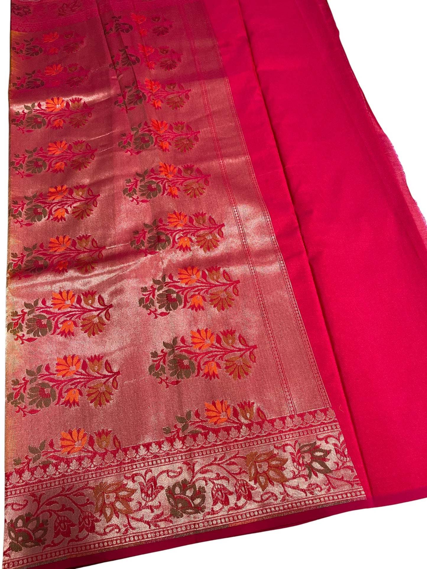 Southloom Banarasi Silk Saree with Woven Work on Body and Borders