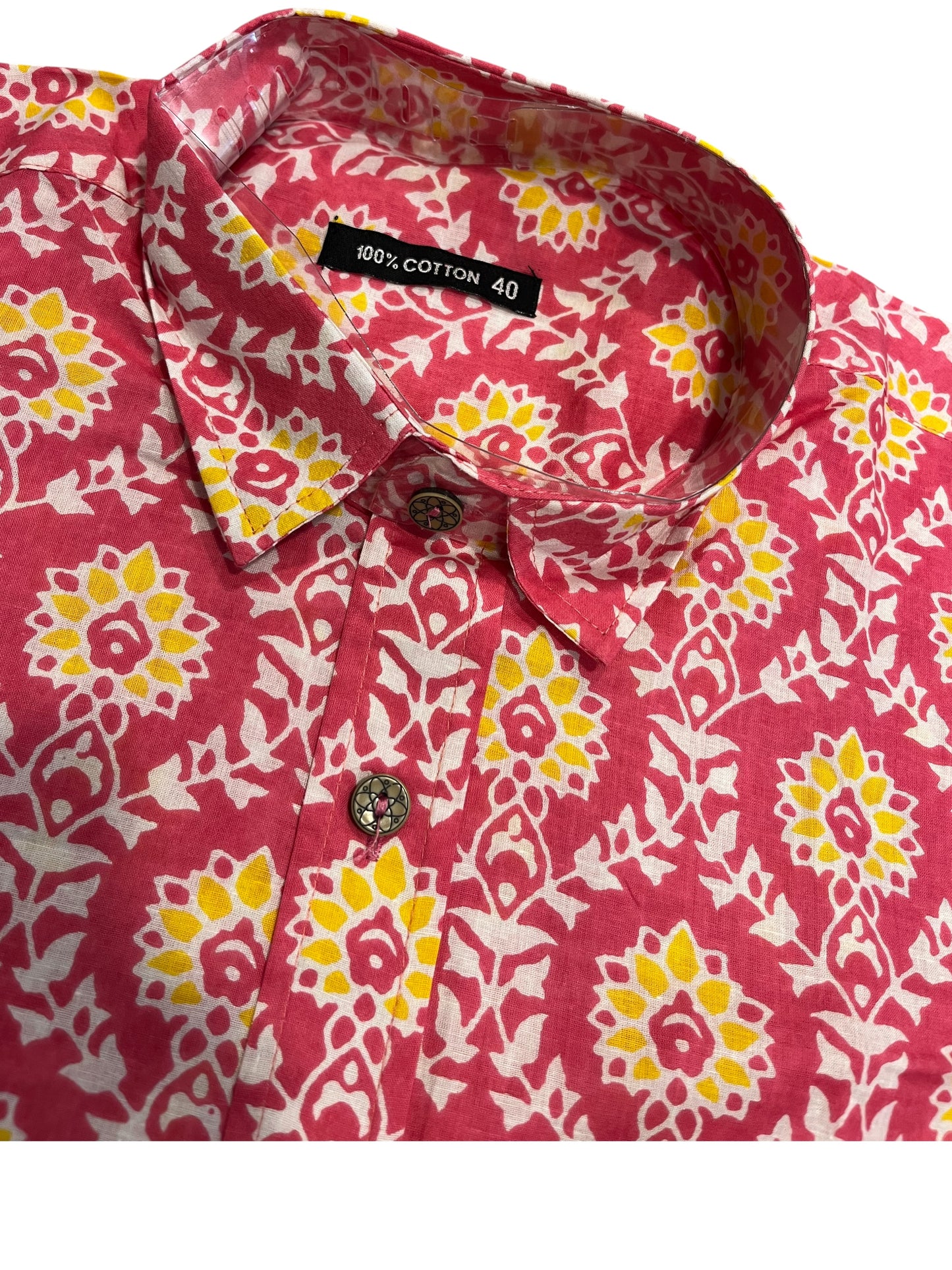 Southloom Jaipur Pure Cotton Printed Shirt For Men (Large)