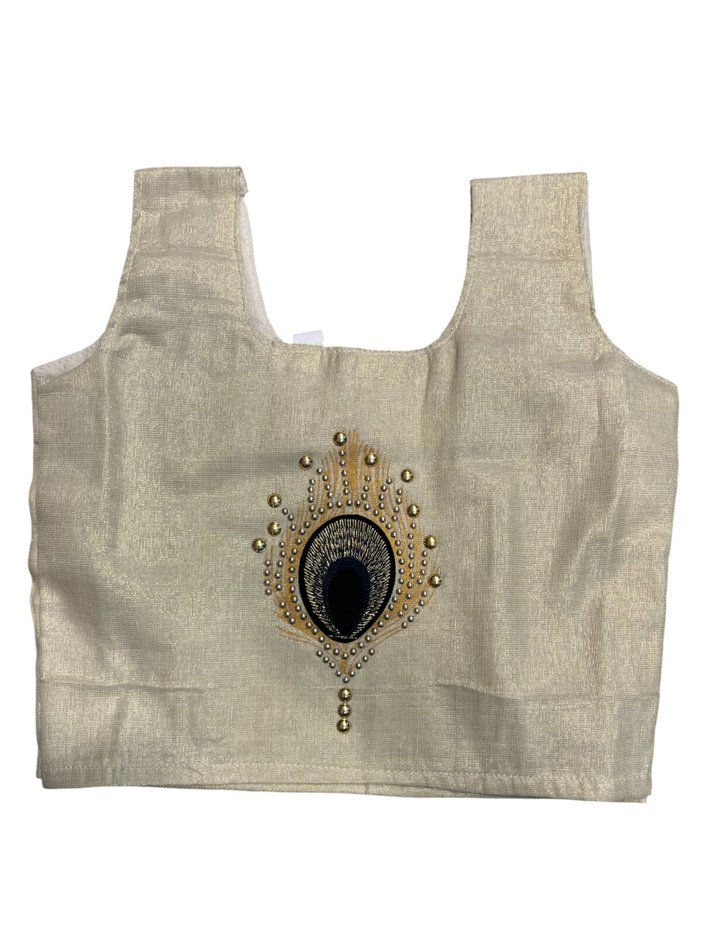 Southloom Kerala Tissue pavada and Blouse with Embroidery Work (Age 1)