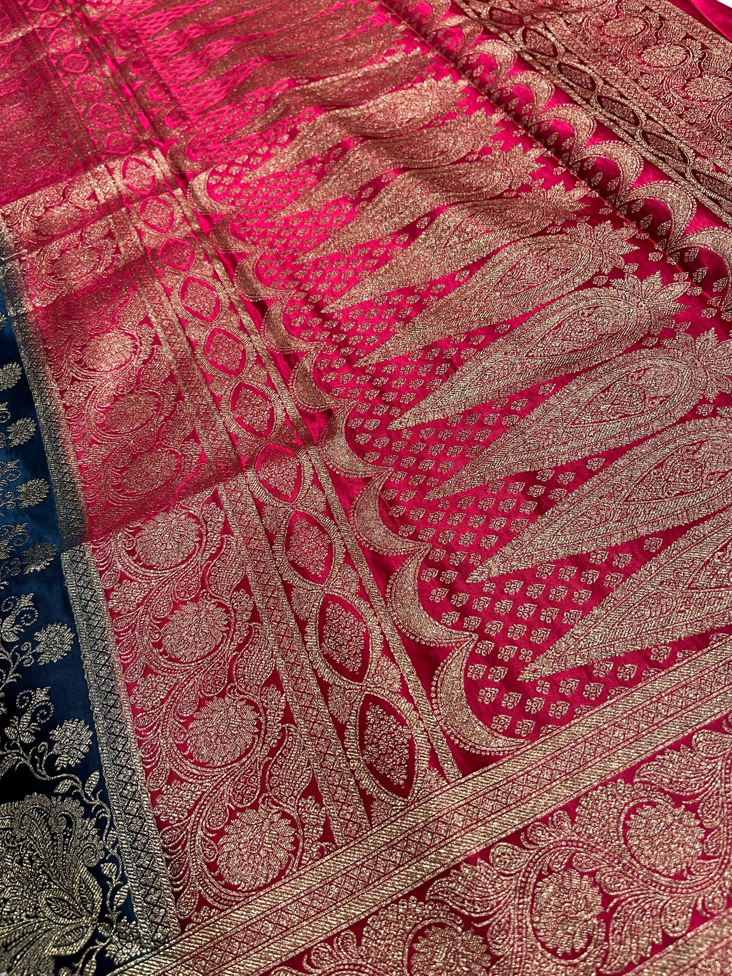 Southloom Satin Banarasi Silk Saree with Woven Work on Body and Borders