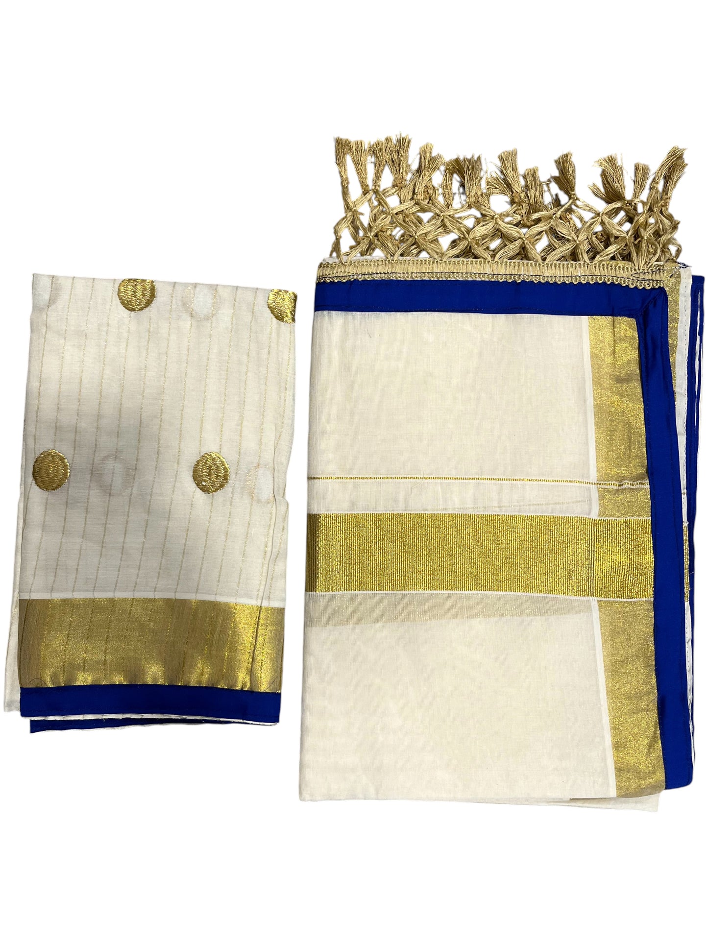 Southloom Semi Stitched Cotton Dhavani Set with Pavada and Blouse Piece