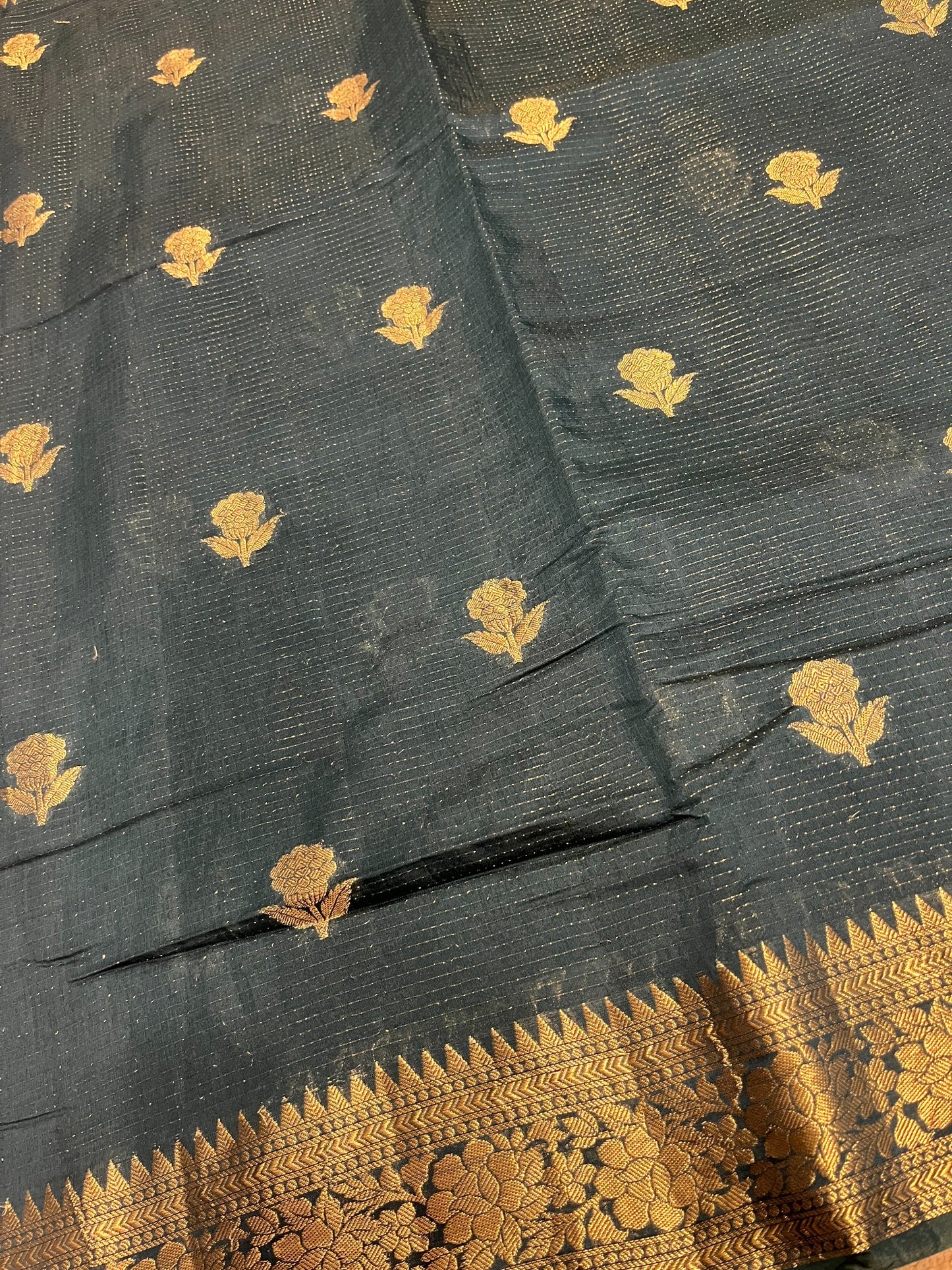 Southloom Georgete Banarasi Silk Saree with Woven Work on Body and Borders