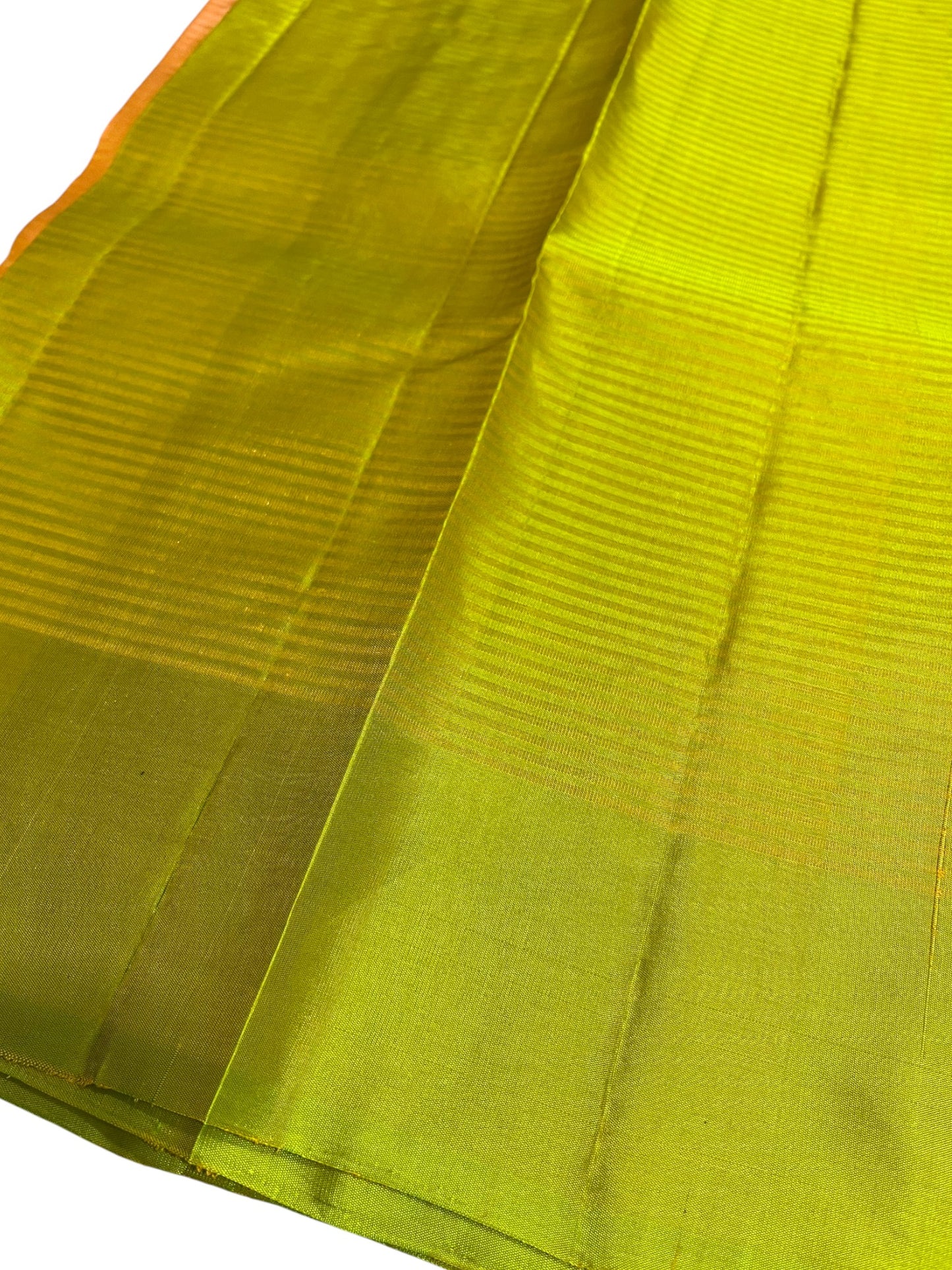 Southloom Pure Handloom Kanchipuram Silk Saree with Butta Work (Orange & Green)
