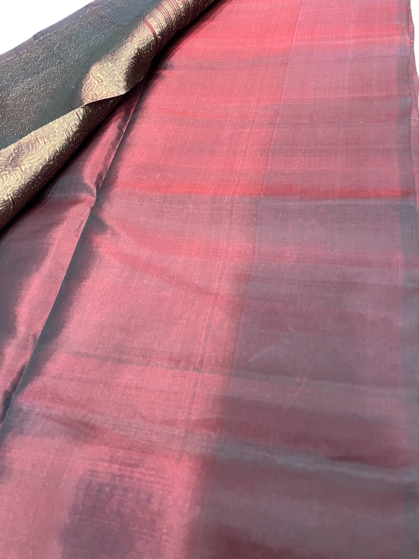 Southloom Pure Handloom Bridal Kanchipuram Silk Saree with Korvai Work (Maroon)
