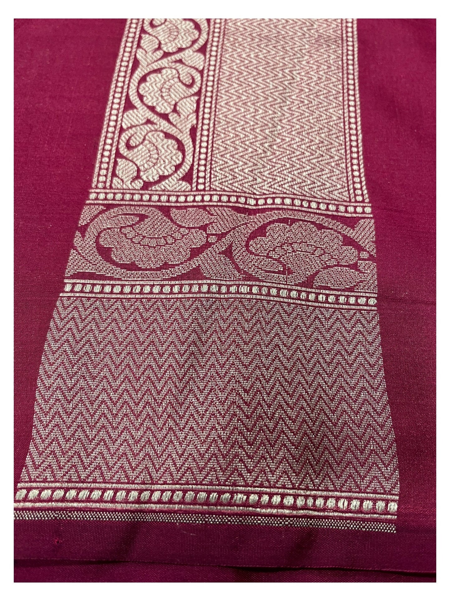 Southloom Banarasi Silk Saree with Woven Work on Body and Borders