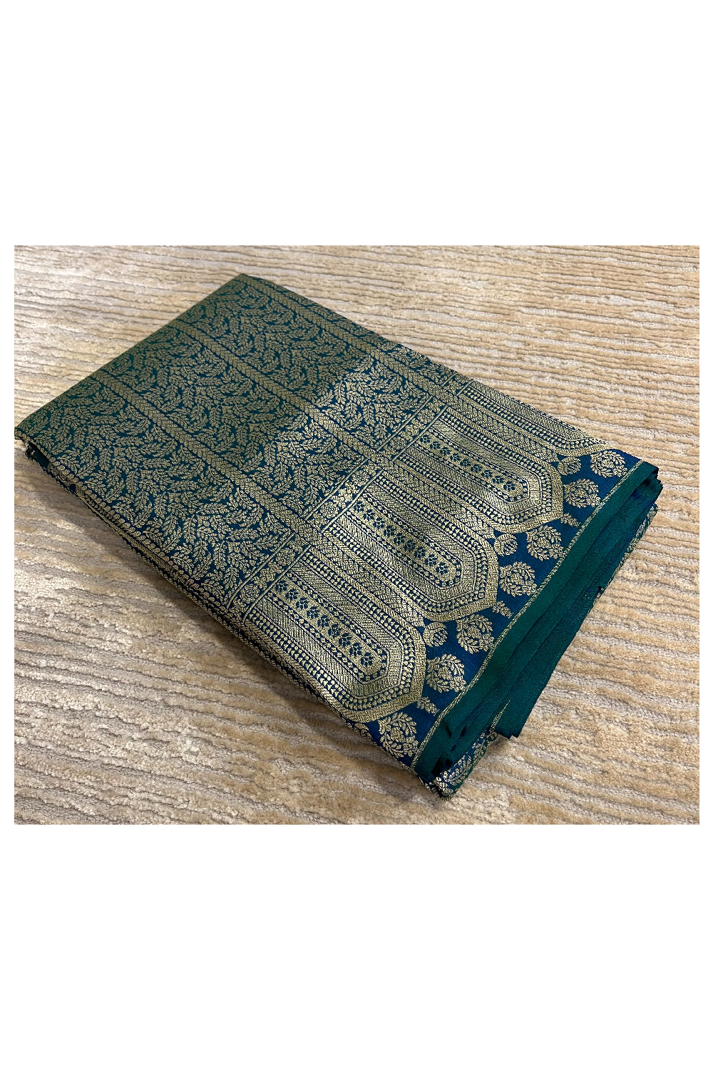 Southloom Banarasi Georgette Woven Work Saree in Balck
