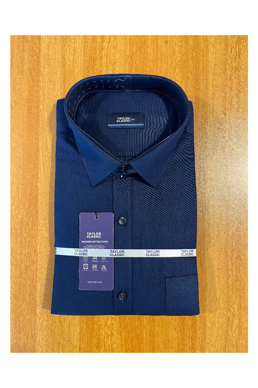 Pure Cotton Blue Solid Shirt SLSHIRT 46 FS