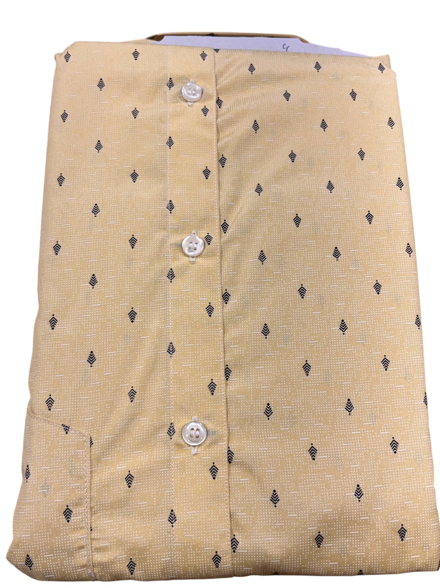 Southloom Pure Cotton Yellow Printed Shirt (46 HS)