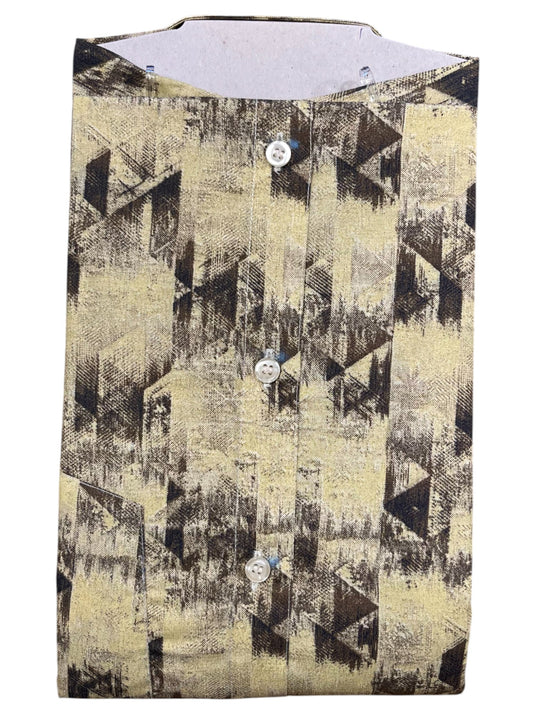 Southloom Pure Cotton Brown Printed Shirt (44 FS)