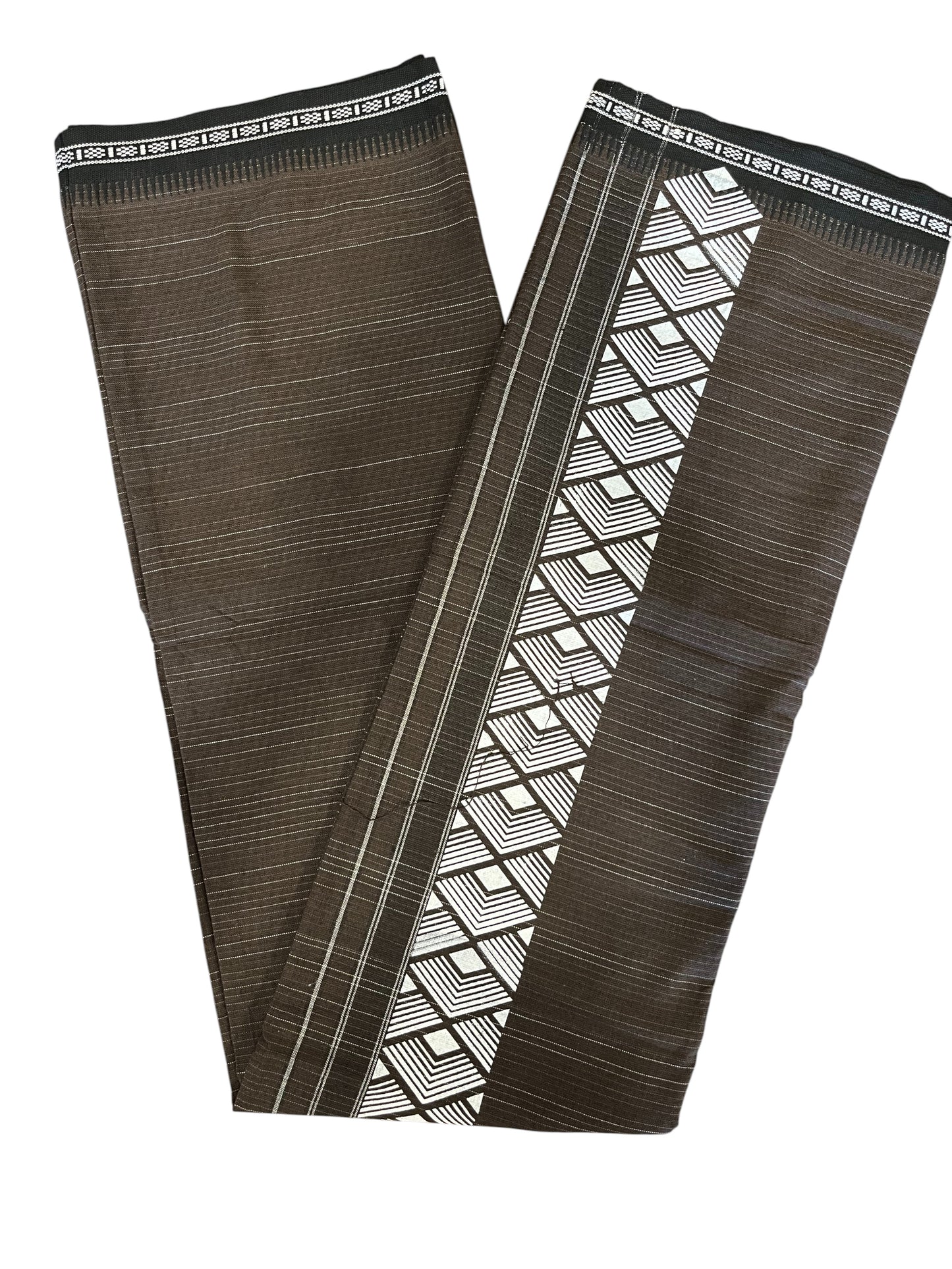 Southloom Brown Printed Single Mundu / Otta Mundu / Lungi (South Indian Kerala Dhoti)