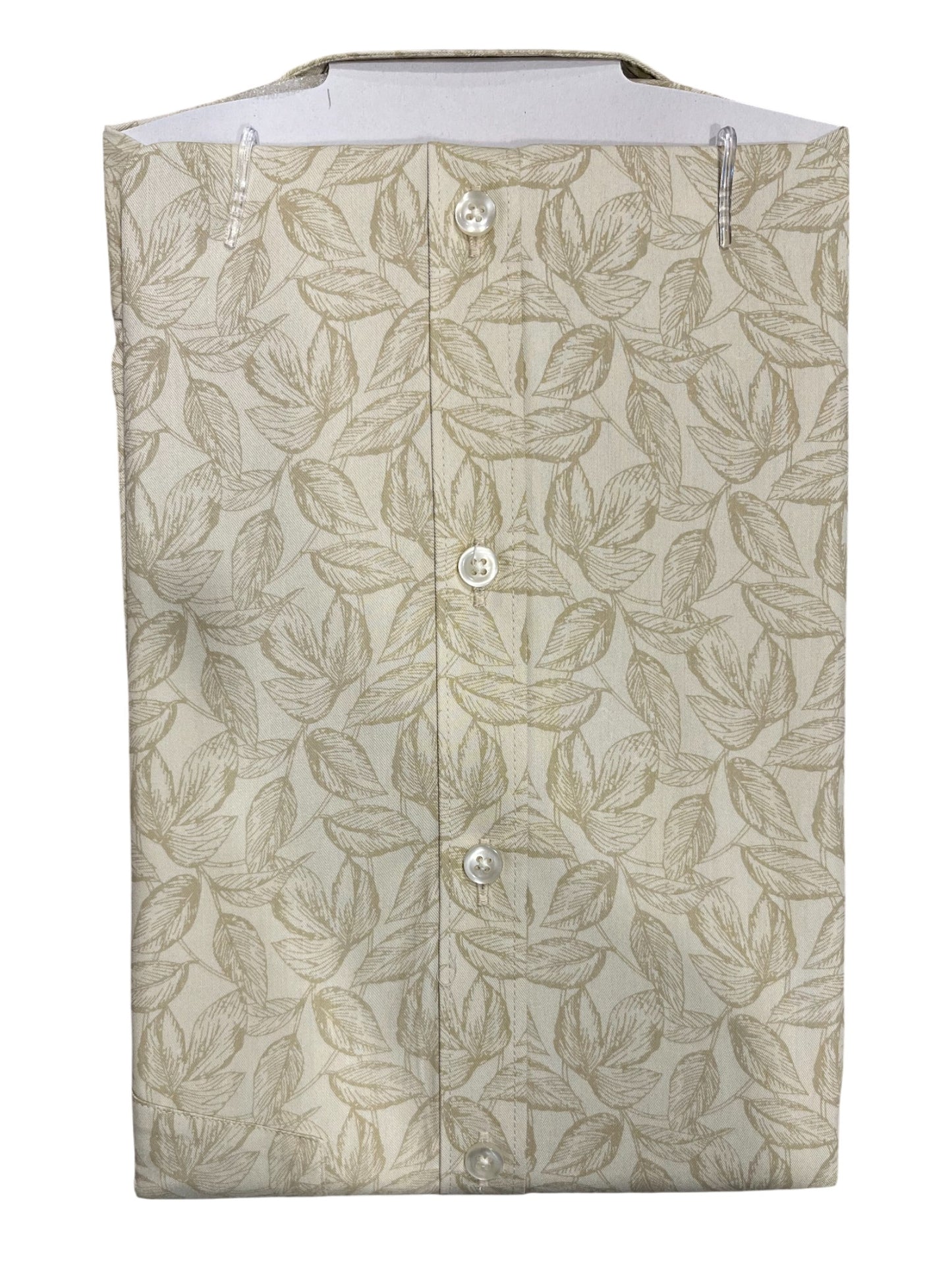 Southloom Pure Cotton Beige Printed Shirt (38 FS)