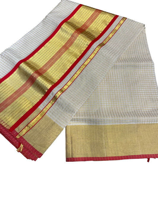 Southloom Super Premium Balaramapuram Unakkupaavu Handloom Cotton Saree with Micro Check on Body