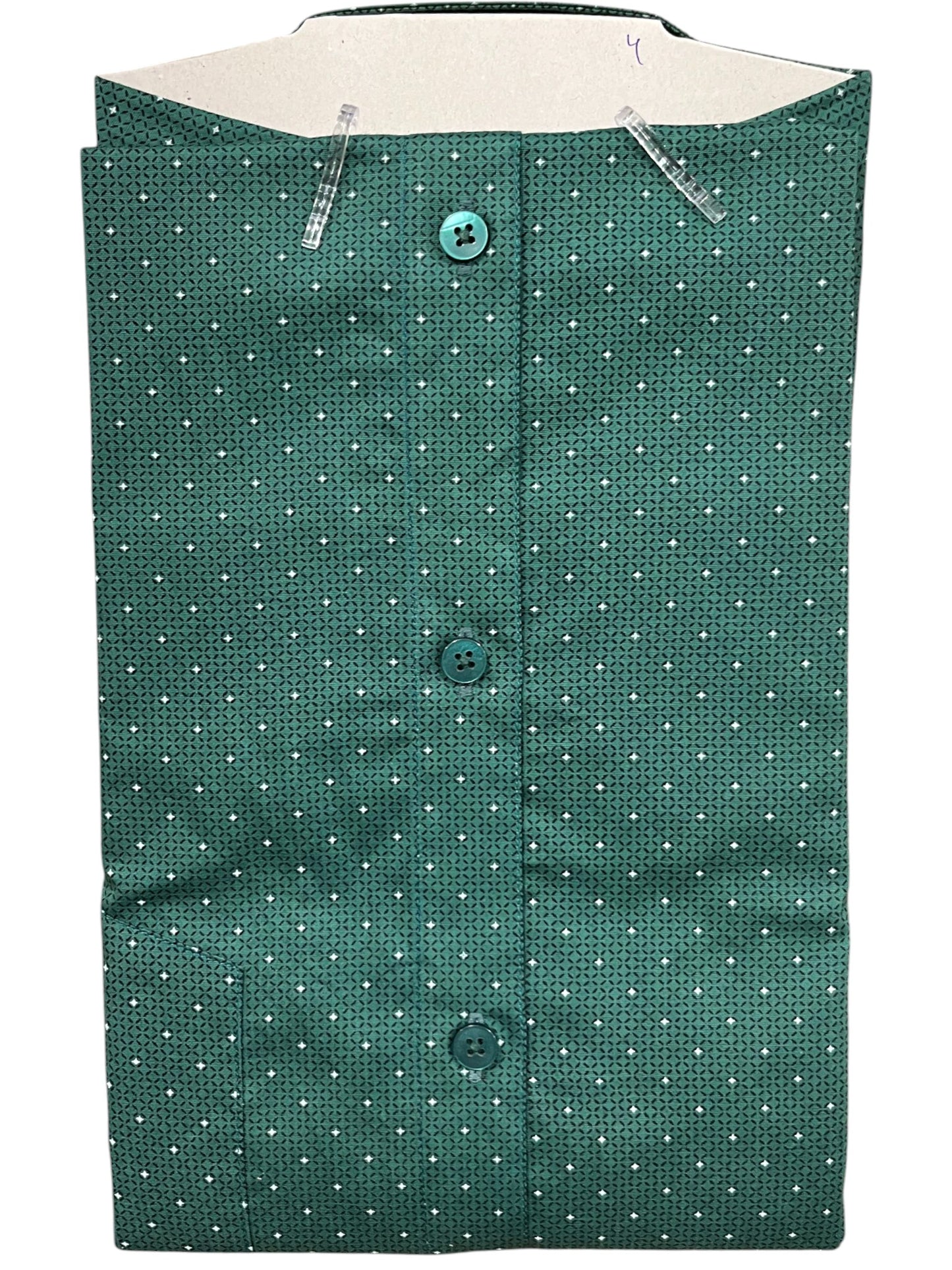 Southloom Pure Cotton Green Printed Shirt (44 HS)
