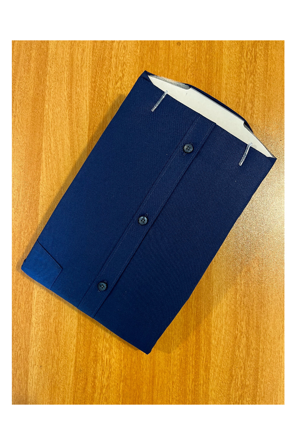 Pure Cotton Blue Solid Shirt SLSHIRT 46 FS