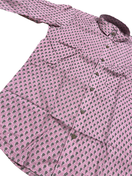 Southloom Jaipur Pure Cotton Block Printed Shirt for Men (Medium)