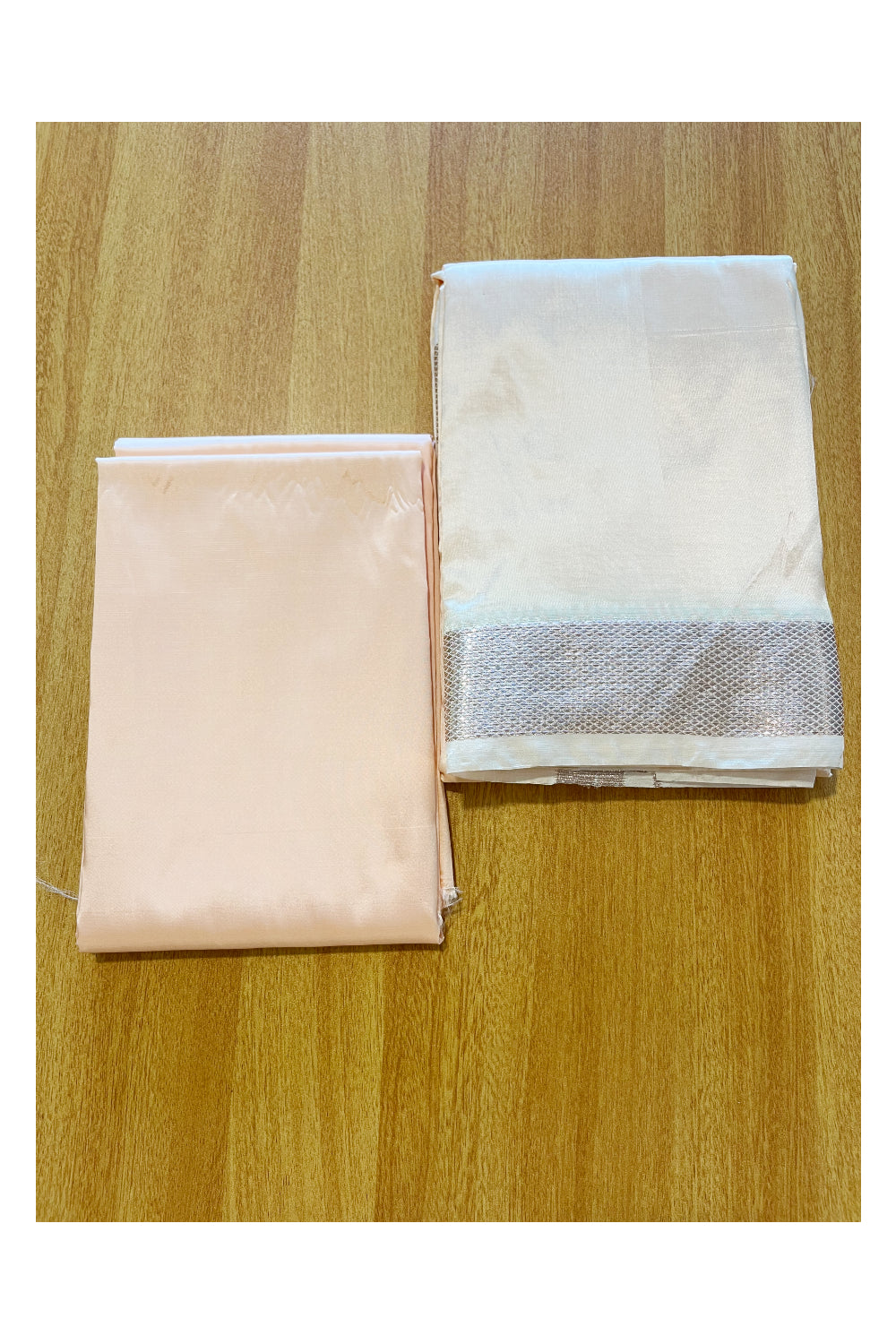 Southloom Semi Silk Mundu / Vesthi / Dhothi Set with Matching Silk Shirt Piece