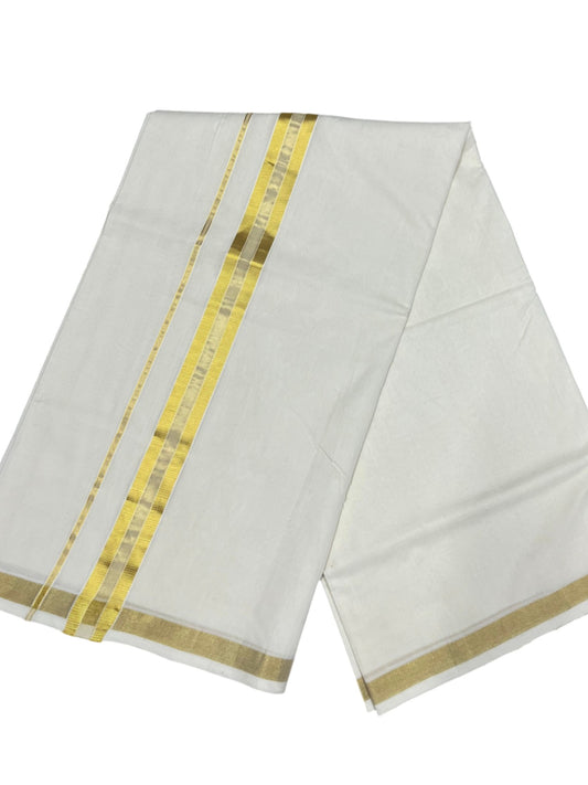 Southloom Super Premium Balaramapuram Handloom Cotton Saree with Gold Kasavu and Gold Border