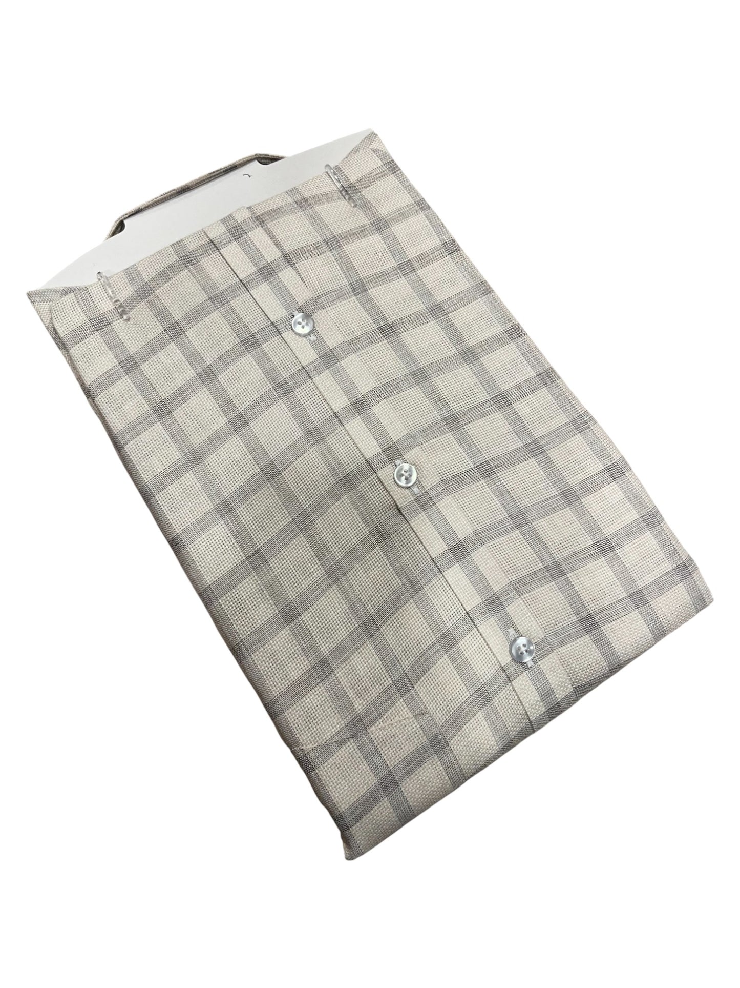 Southloom Pure Cotton Grey Check Shirt (42 FS)