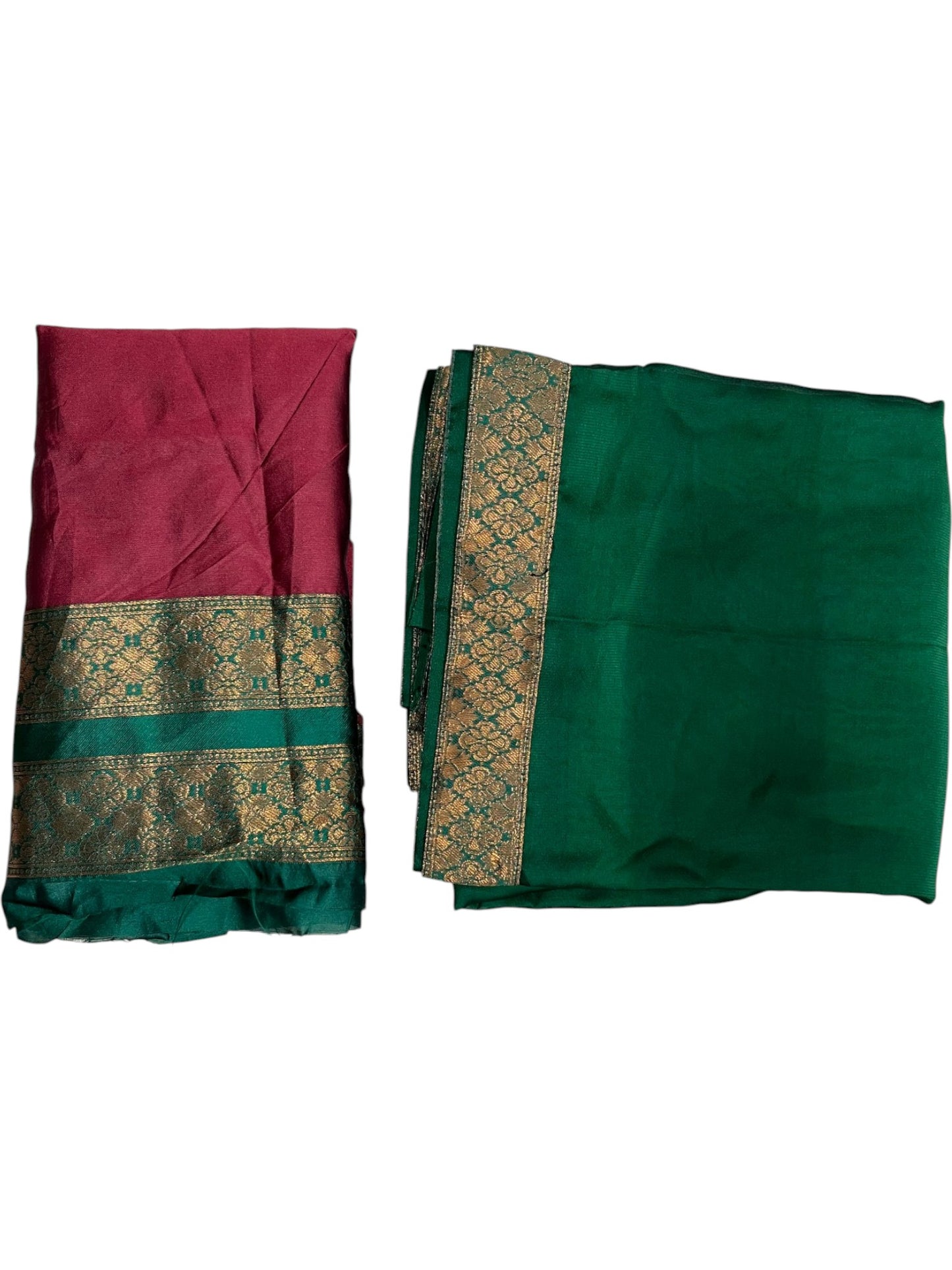 Southloom Semi Silk Dhavani Set with Pavada and Maroon Blouse PieceSLDHAVANI SL542