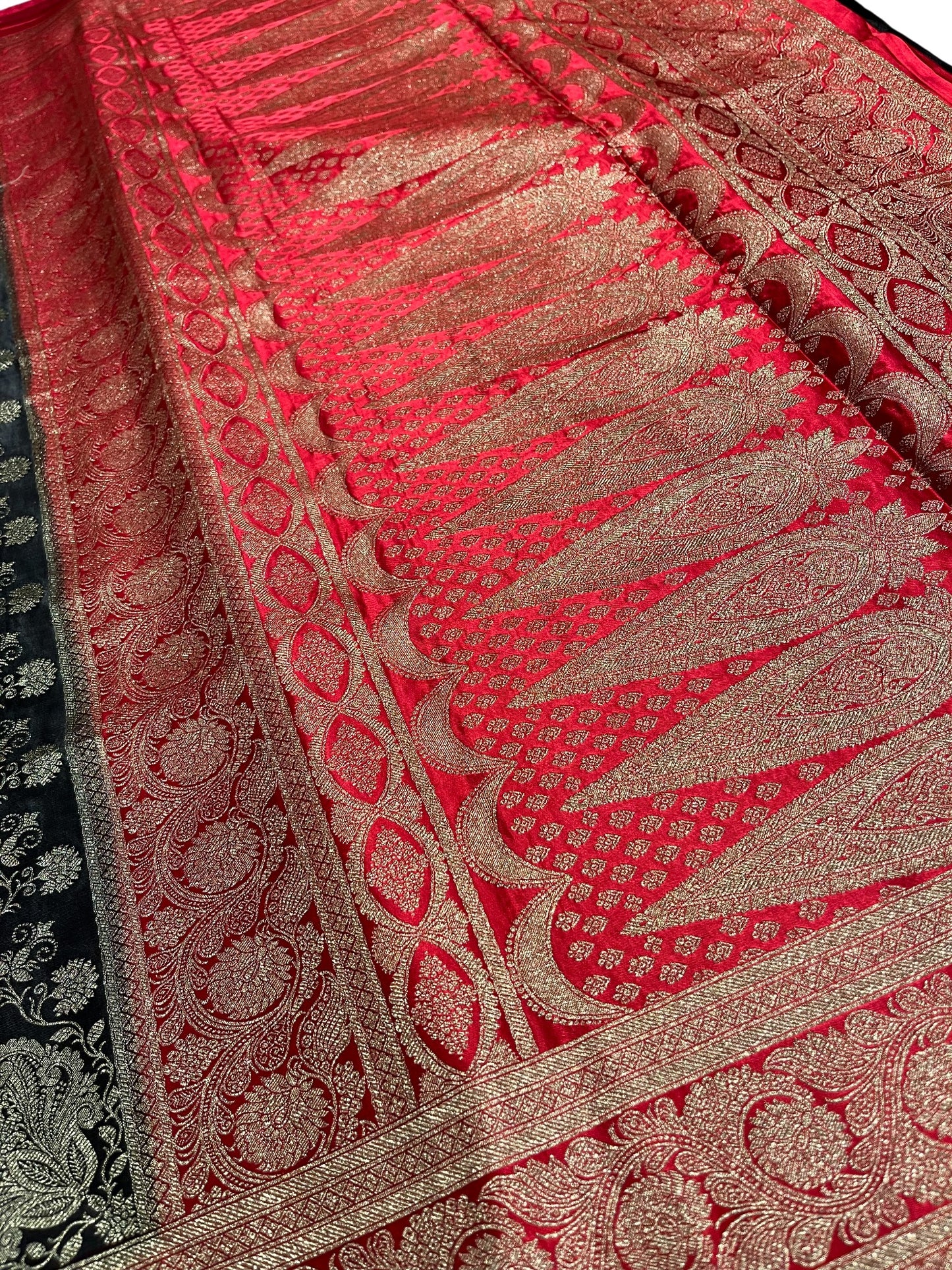 Southloom Satin Banarasi Silk Saree with Woven Work on Body and Borders