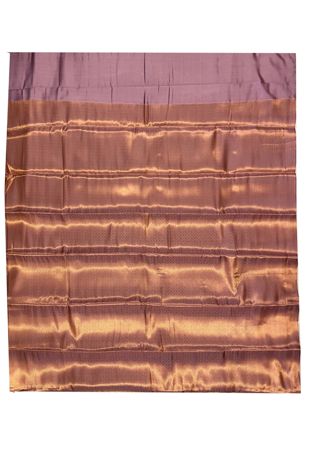 Southloom Premium Semi Silk Zari Work Brocade Saree in Bridal Violet with Matching Pallu