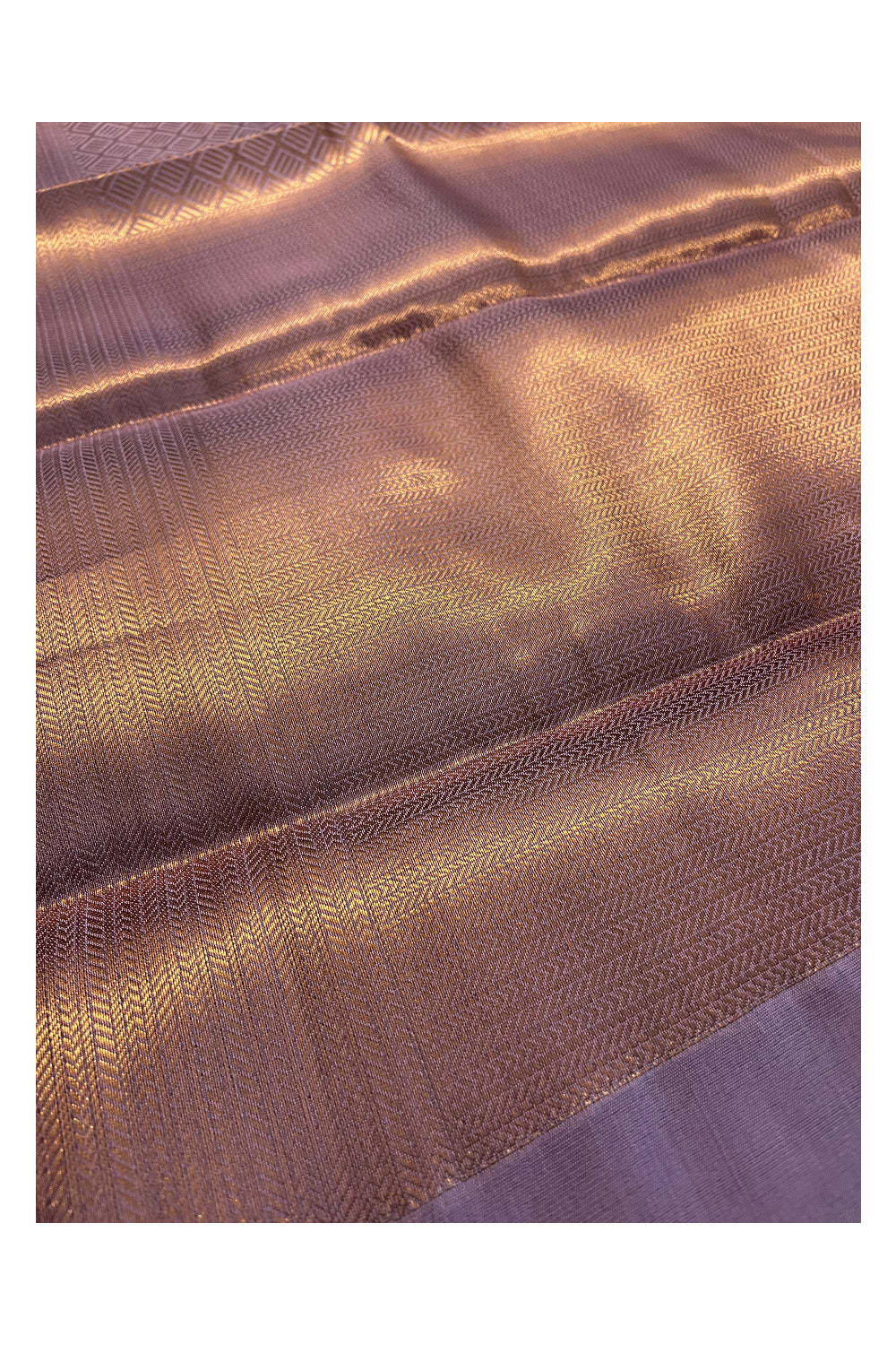 Southloom Premium Semi Silk Zari Work Brocade Saree in Bridal Violet with Matching Pallu