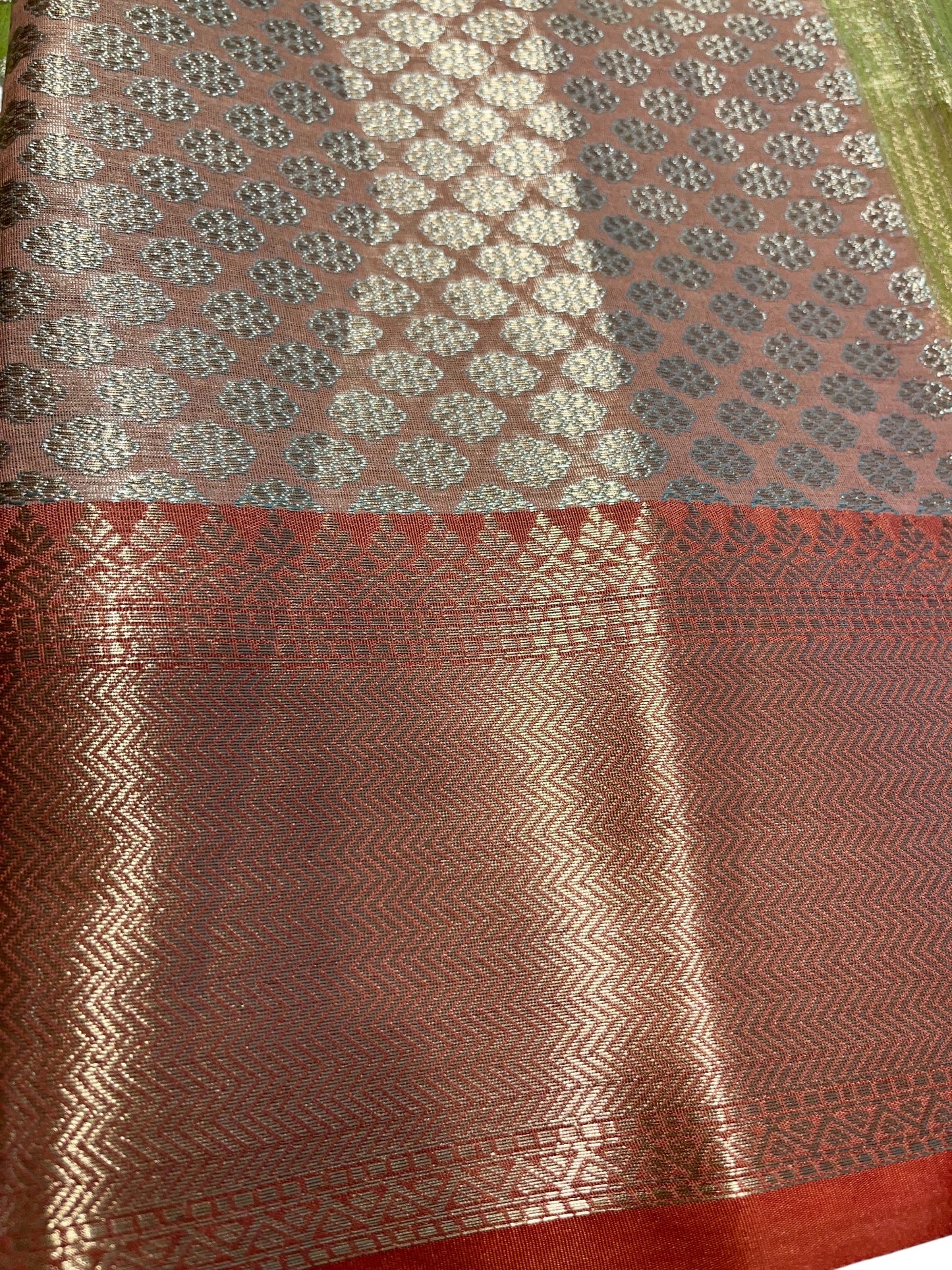 Southloom Tissue Banarasi Silk Saree with Woven Work on Body and Borders