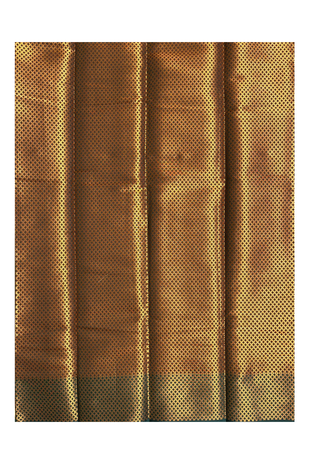 Southloom Banarasi Silk Brocade Bridal Saree WIth Woven Borders And Blouse Piece in Gold and Green