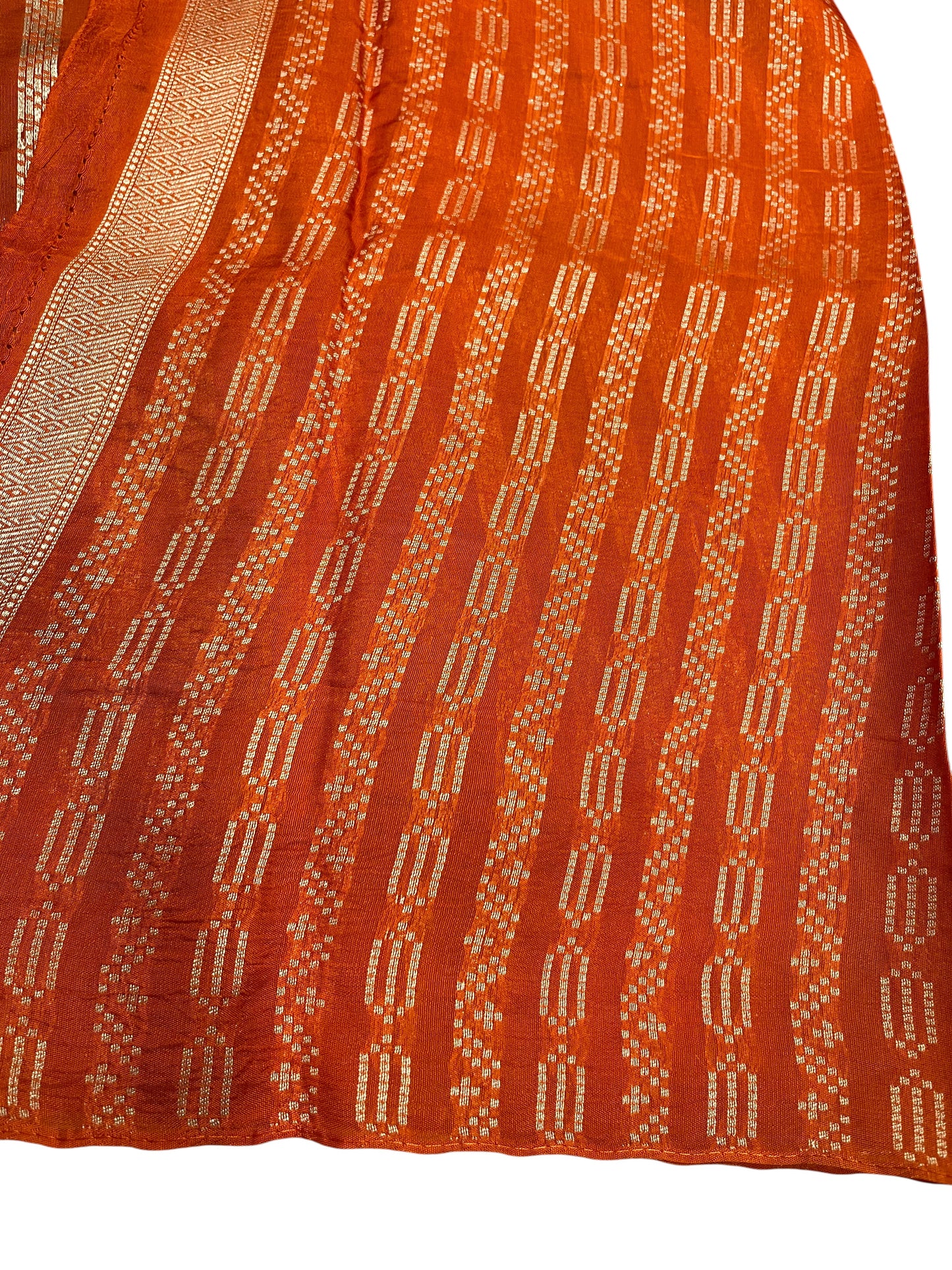 Southloom Banarasi Silk Saree with Woven Work on Body and Borders (Violet & Brick Red)