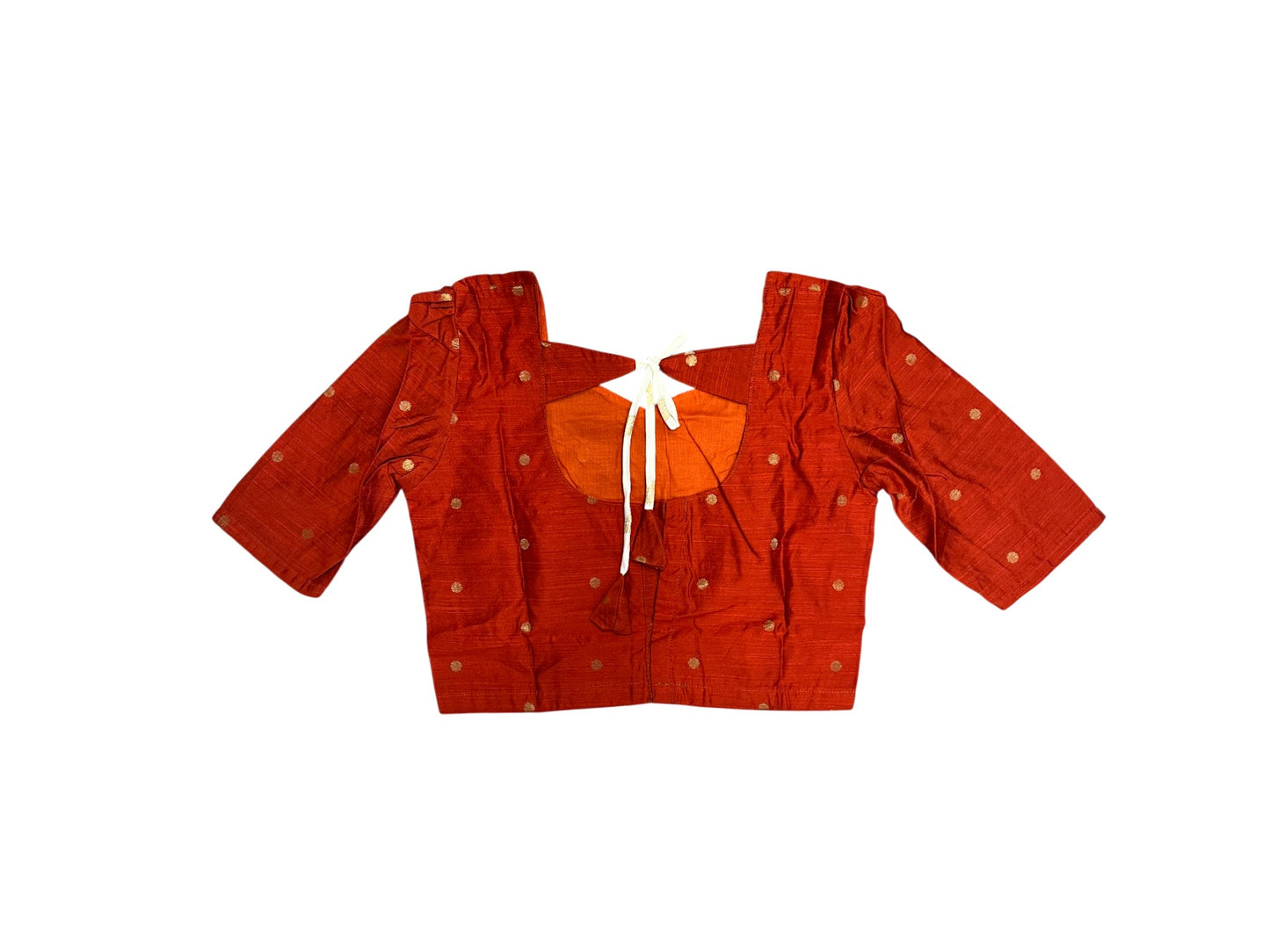 Southloom Stitched Cotton Dhavani Set with Pavada and Orange Blouse Piece