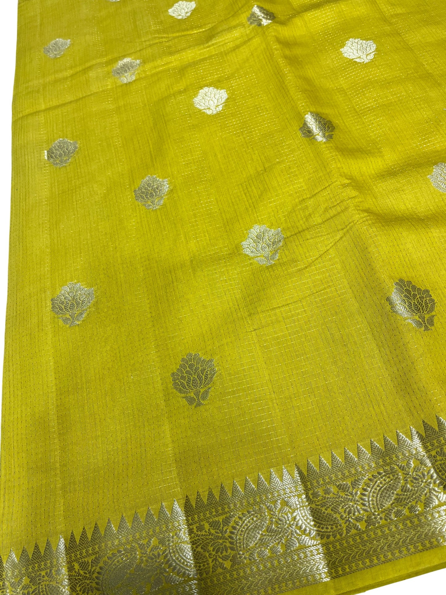 Southloom Georgete Banarasi Silk Saree with Woven Work on Body and Borders