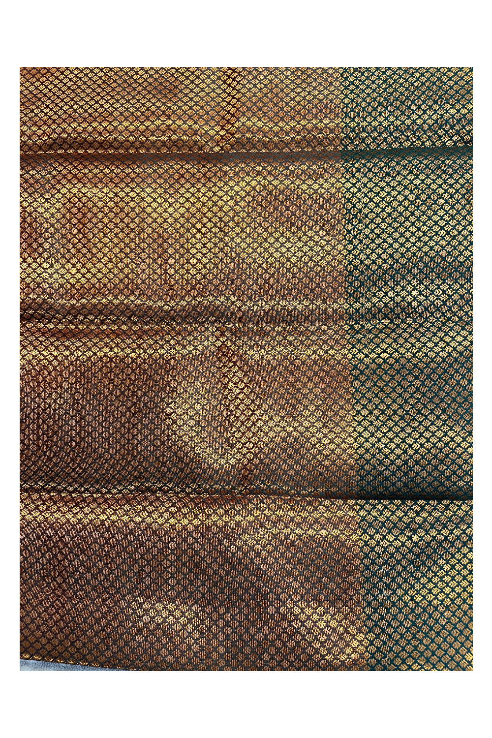 Southloom Banarasi Silk Brocade Bridal Saree WIth Woven Borders And Blouse Piece in Gold And Red