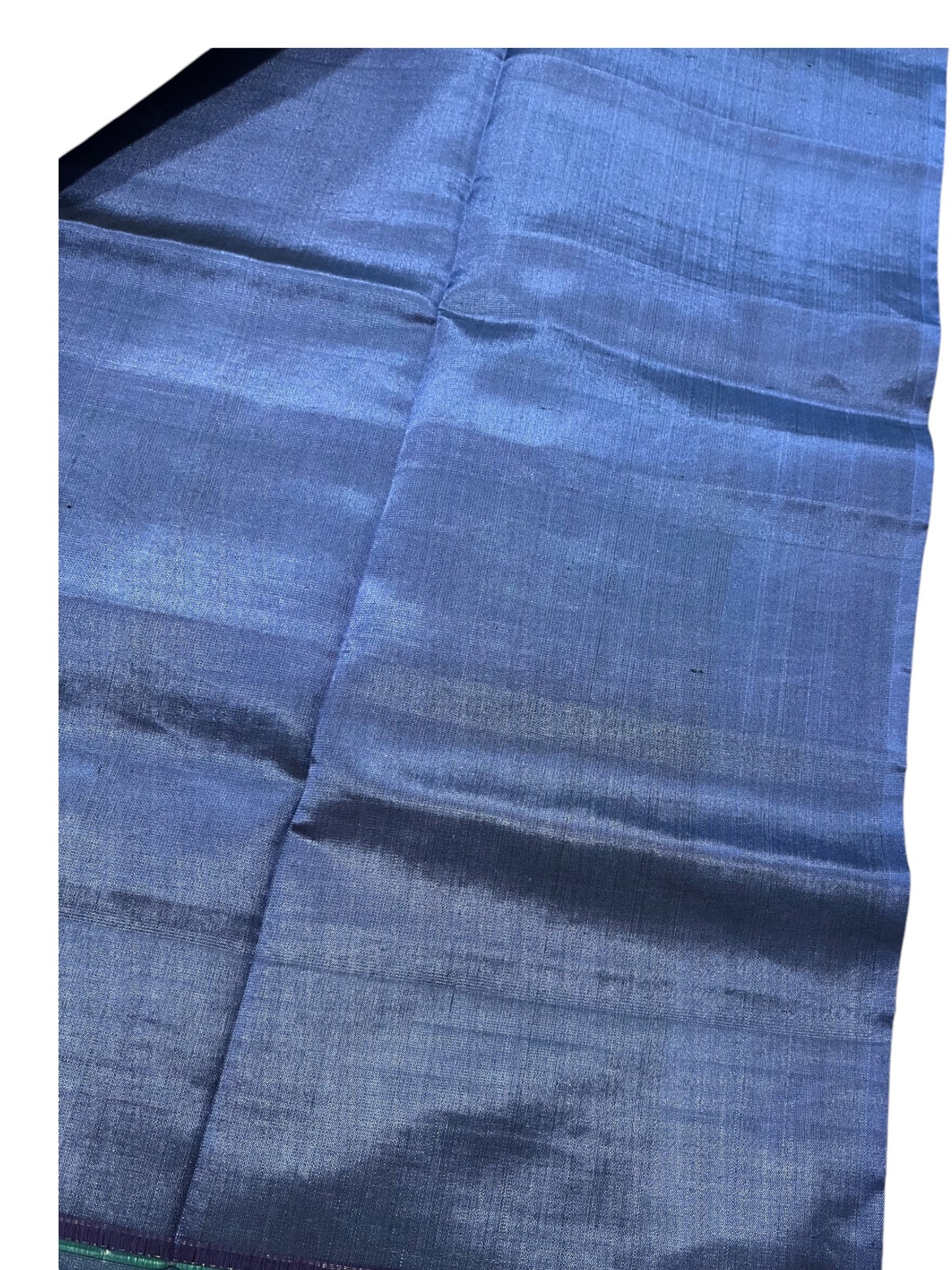 Southloom Pure Handloom Bridal Kanchipuram Silk Saree with Korvai Zari Work (Purple & Blue)