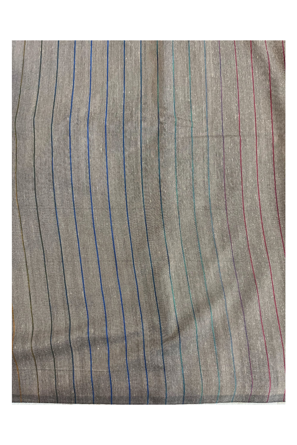 Southloom Kerala Cotton Saree with Lines on Body in Grey