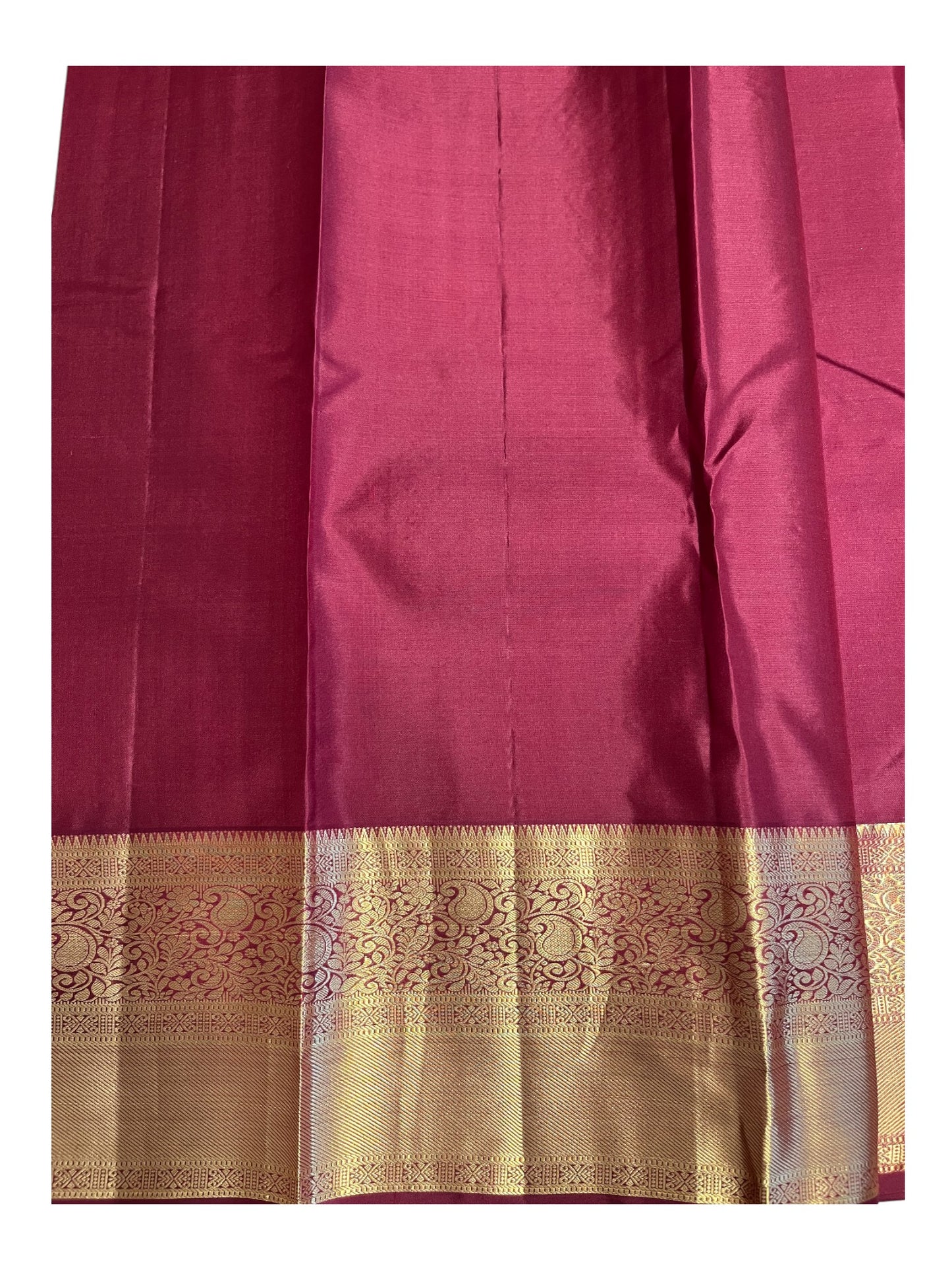 Southloom Pure Handloom Bridal Kanchipuram Silk Saree with Korvai Work (Maroon)