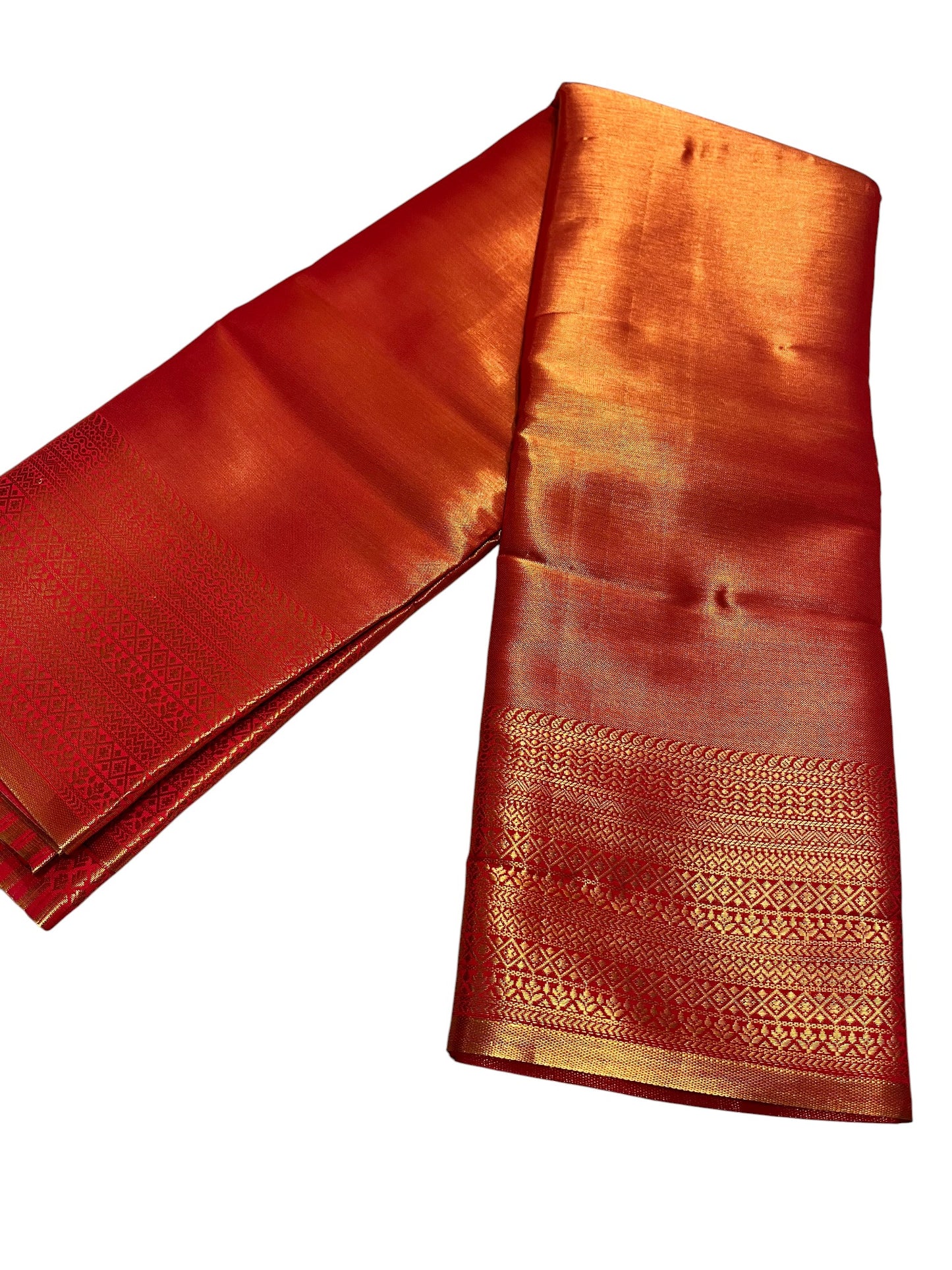 Southloom Premium Semi Silk Zari Work Brocade Saree in Bridal Red with Matching Pallu