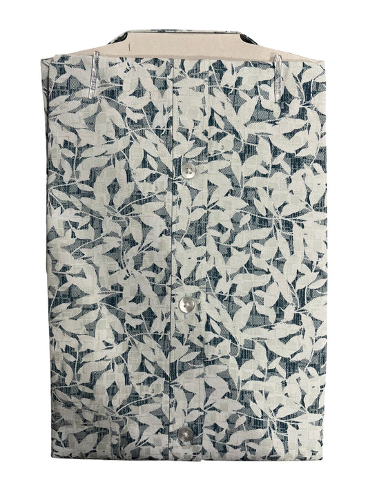 Southloom Pure Cotton Blue Printed Shirt(XL FS)