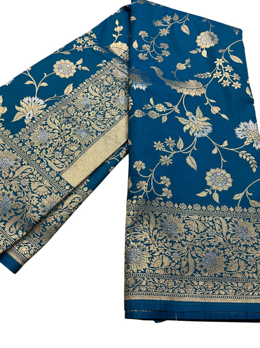 Southloom Pure Banarasi Silk Saree with Woven Work on Body and Borders