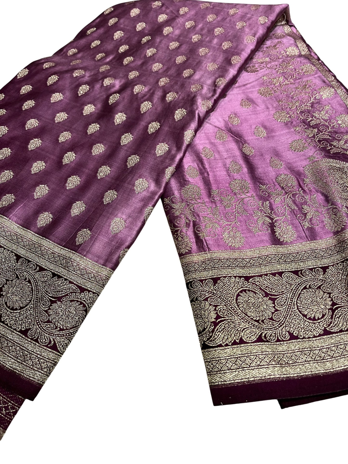 Southloom Satin Banarasi Silk Saree with Woven Work on Body and Borders