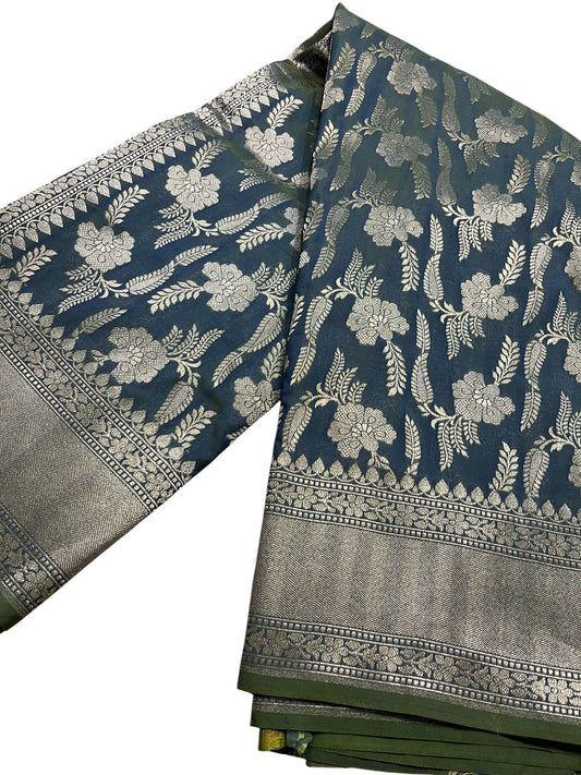 Southloom Pure Banarasi Silk Saree with Woven Work on Body and Borders
