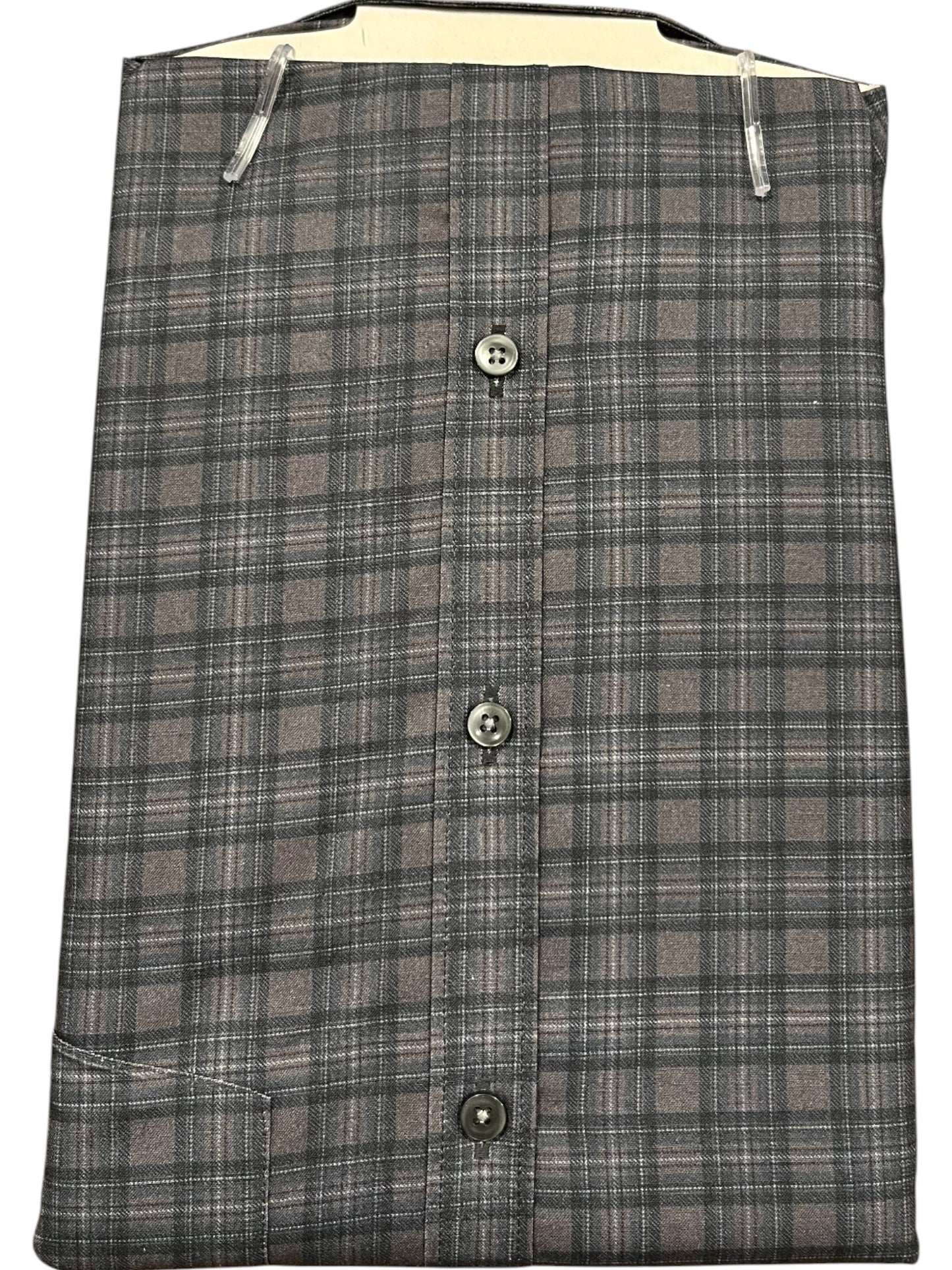 Southloom Pure Cotton Grey Check Shirt (44 HS)