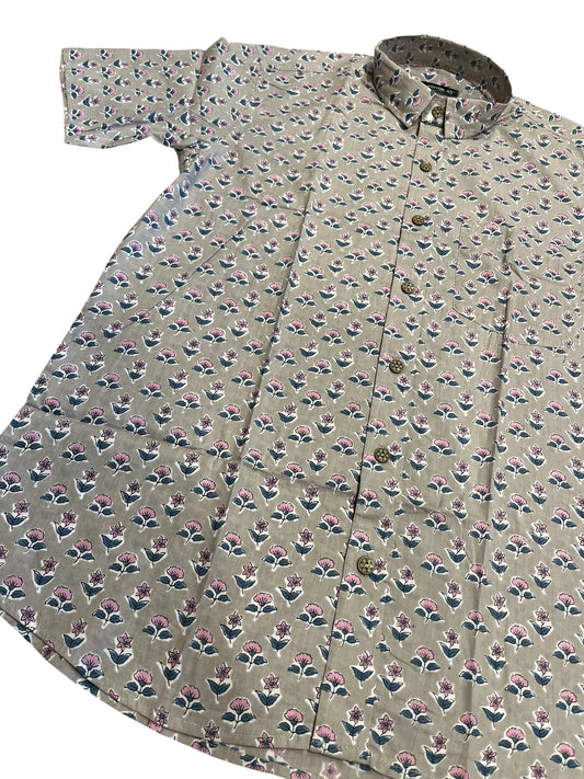 Southloom Jaipur Pure Cotton Printed Shirt For Men (Large)