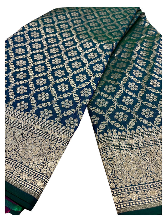 Southloom Banarasi Silk Saree with Woven Work on Body and Borders